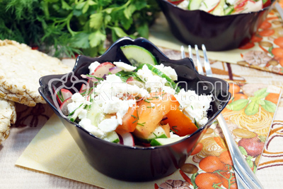 Овощной салат с брынзой «Дианта»
