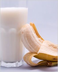 банан с молоком