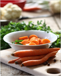 морковь на столе