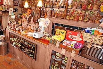 Винтажный магазин сладостей в Великобритании