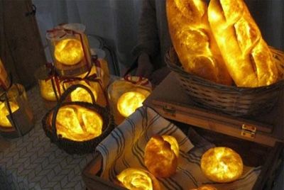 Светильники из хлеба