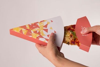 Эргономичная упаковка для кусочков пиццы