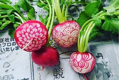 Японский карвинг на фруктах и овощах