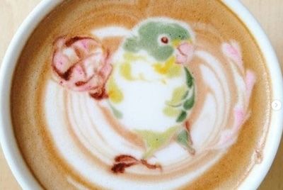 Бариста из Японии рисует птиц на кофейной пене