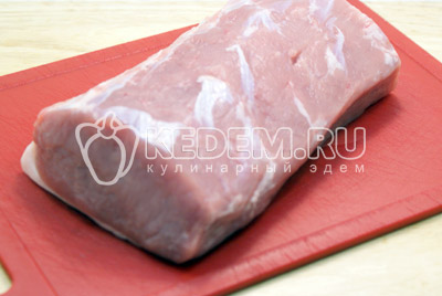 Мясо промыть и высушить. - Мясо в духовке к новогоднему столу. Фото рецепт приготовление мяса в духовке на новогодний стол.