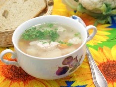 Куриный суп с цветной капустой - рецепт