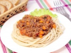 Спагетти с мясной подливой - рецепт