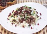 Салат «Узбекистан». Пошаговый кулинарный рецепт с фотографиями приготовление салата с зеленой редькой и гранатом. Фото рецепта