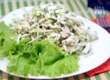 Салат «Ташкент». Пошаговый кулинарный рецепт с фотографиями приготовление салата с курицей и зеленой редькой. Фото рецепта