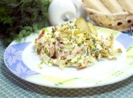 Салат с ветчиной, сыром и огурцами «Любимый мужчина»