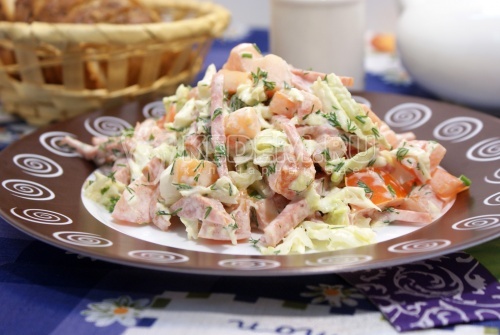Салаты с морепродуктами и пекинской капустой рецепт 111