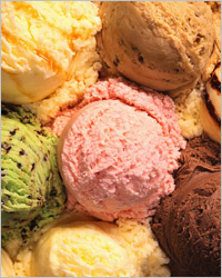 Цветные шарики мороженого 