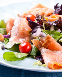 Салат с морепродуктами - Меню правильного питания на неделю