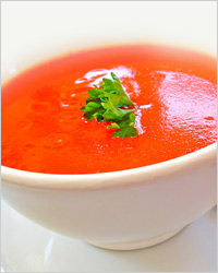 Холодный крем-суп с вялеными томатами
