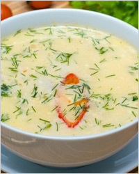 Суп-пюре с плавленым сыром