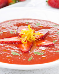 Клубнично-томатный суп