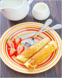 Блинчики с клубникой