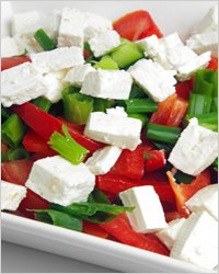 салат с сыром и овощами