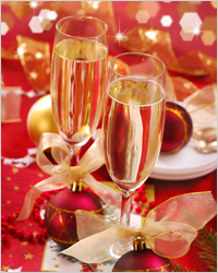 Фужеры с шампанским - Новогодние тосты
