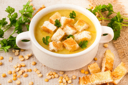 Постный гороховый суп с картофелем