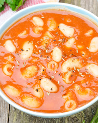Суп с фасолью в томате
