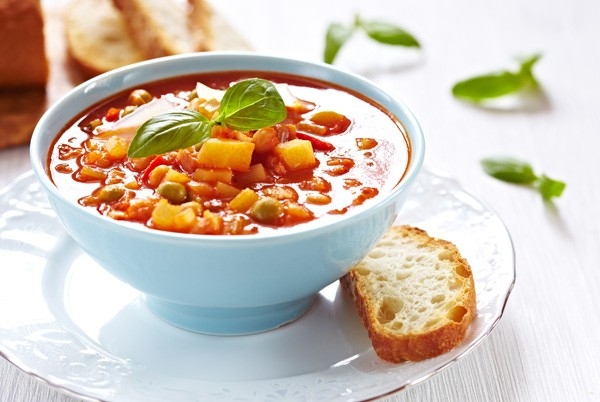 Рецепт постного супа с фасолью и овощным соусом icancook