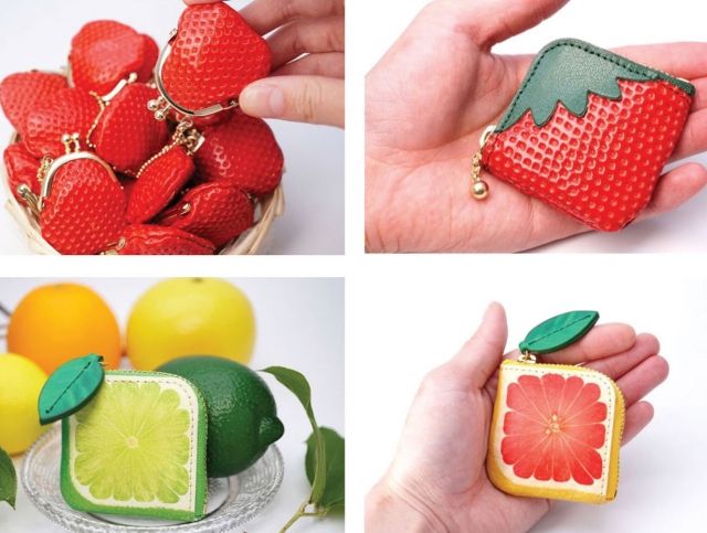 Японский бренд создает кошельки в виде фруктов и сладостей