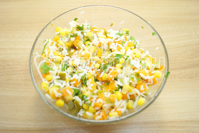 Салат из трех видов риса – кулинарный рецепт