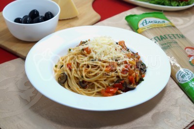 Спагетти по-итальянски готовы