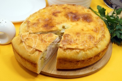 Пирог с картошкой и курицей в духовке - пошаговый рецепт с фото