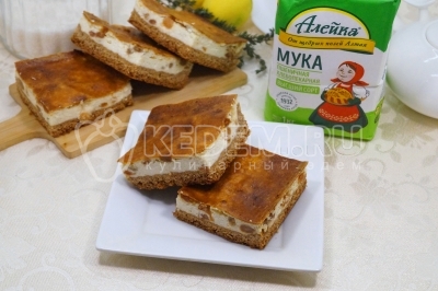 Рижская ватрушка готова. Можно подавать к столу.