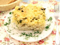 Цветная капуста в духовке с яйцом и сыром