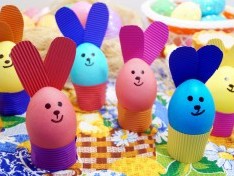 Крашеные яйца «Пасхальные кролики»