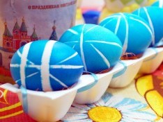 Крашеные яйца «Лазурные»