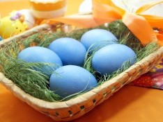 Крашенные яйца «Небесные»