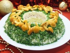 Новогодний салат «Грибная сказка»