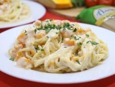 Спагетти с тыквой и сыром