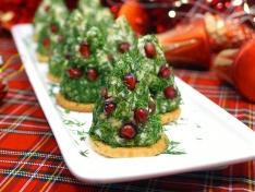 Закуска на крекерах «Ёлочки-иголочки»