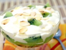 Десерт из мороженого «Киви» - рецепт