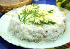 Салат Мимоза с картофелем - рецепт