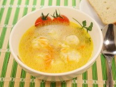 Суп с клецками на курином бульоне - рецепт
