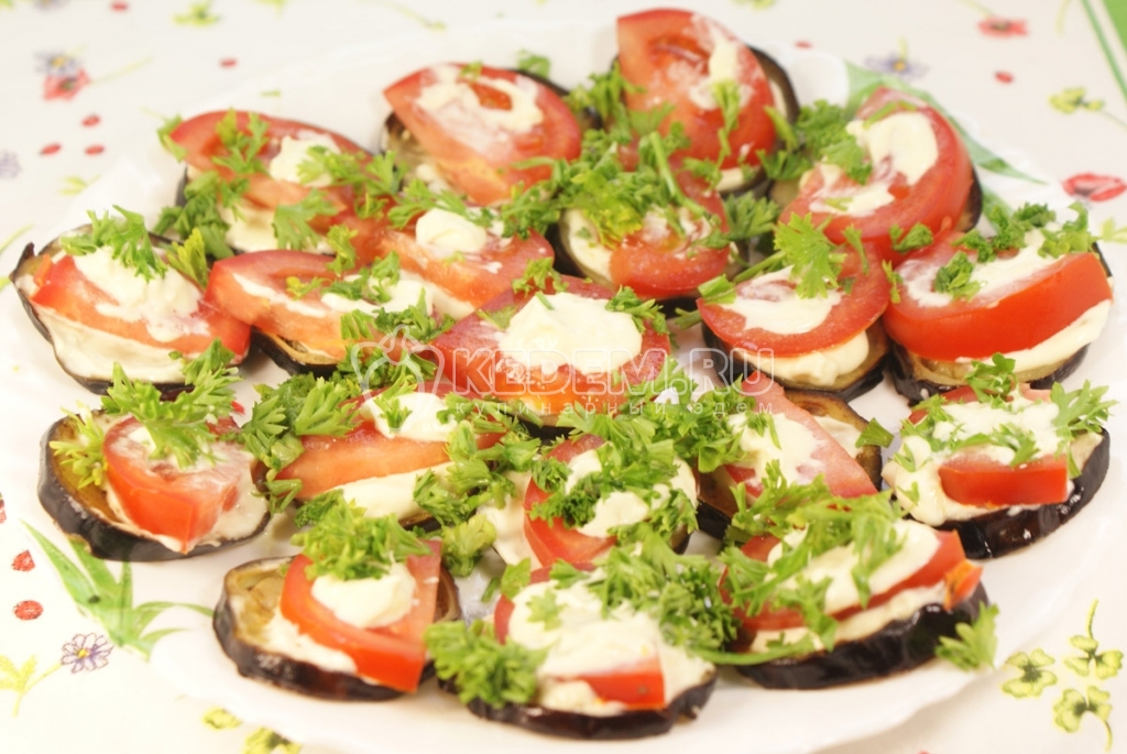 Закуска из баклажанов с помидорами – Пошаговый рецепт с фото. Закуски .