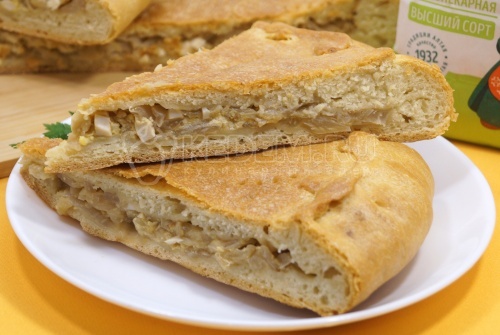 Капустный пирог с яйцами