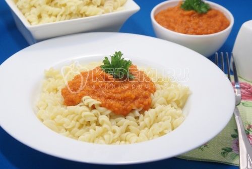 Овощной соус с томатами к пасте