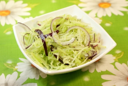 Салат из зелёной редьки