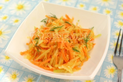 Салат с редькой и морковью