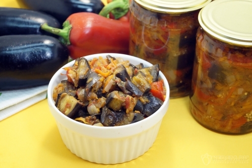 Баклажаны на зиму кусочками