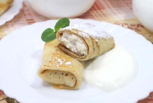 Блинчики с творожной начинкой