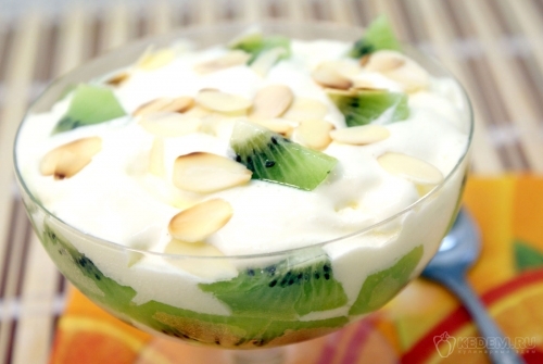 Десерт из мороженого Киви