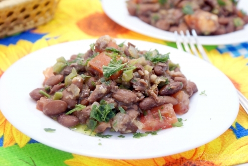 Фасоль с овощами